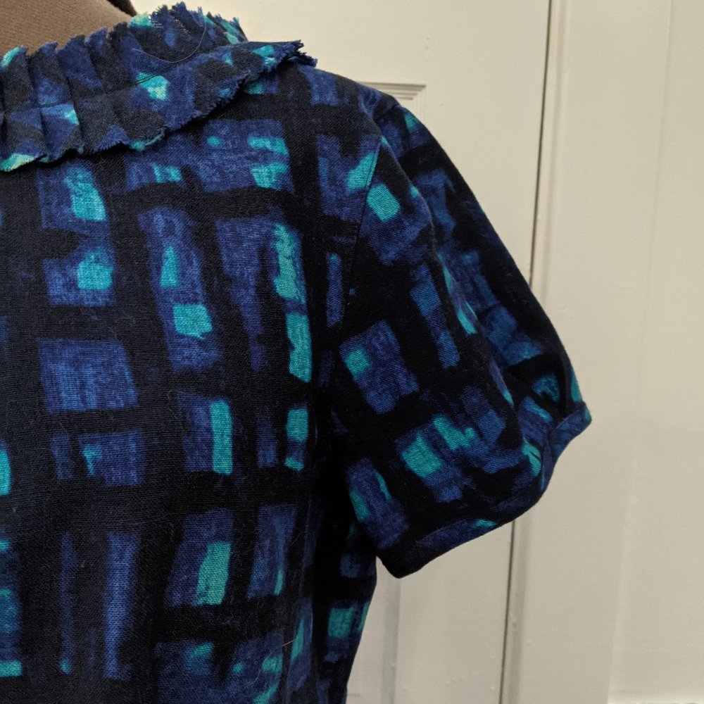 BODEN 100% Wool Dress-Shades of Blue-Sz 16